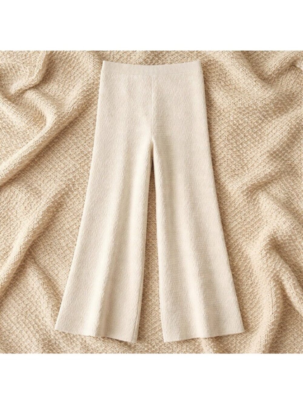 House Of Harlow 1960 Ribbed Pull On Pants‎  Flared Waistband